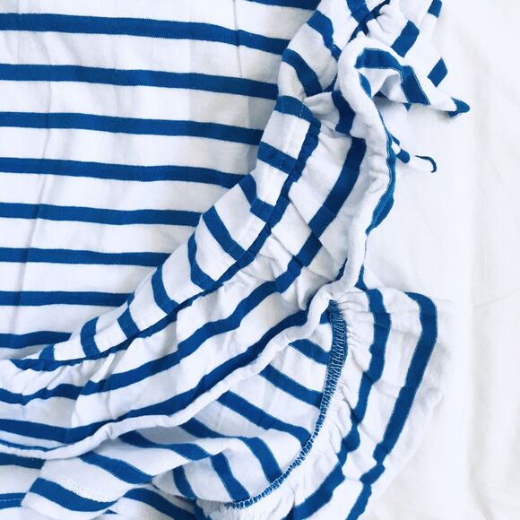 Current/Elliott Women Blue Cotton Stretch Striped Muscle Tank Top $128 - Picture 6 of 10